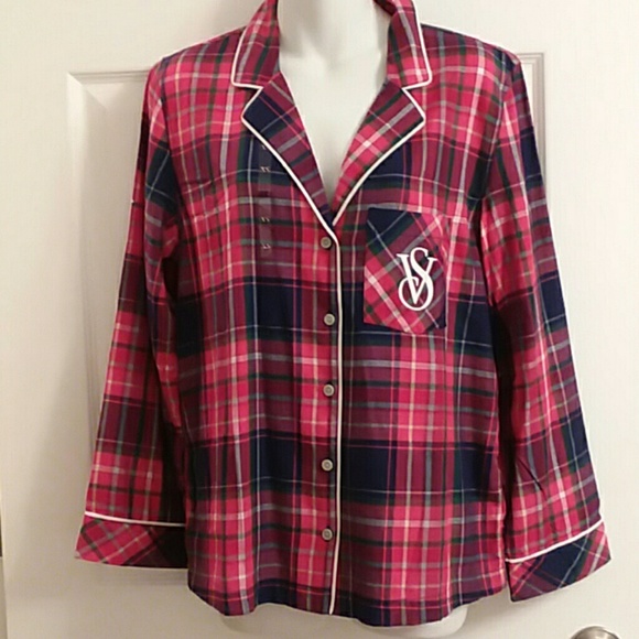 Victoria's Secret Other - NWOT Victoria's XS Pajama Christmas plaid shirt